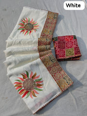 Beautiful Soft Chinon Silk With Sequence Butta In All Over Saree