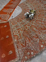 Party-wear Butterfly Net Embroidery Sequence Work Lehenga Choli