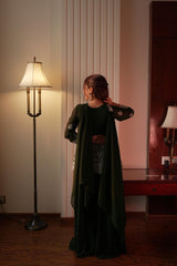 Wedding Special Georgette Embroidery & Sequence Work Top With Palazzo