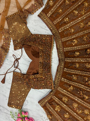 Wedding Special Soft Butterfly Net Embroidery Work Lehenga Choli