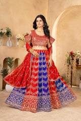 Party-wear Georgette Designer Embroidery & Sequence Work Lehenga Choli