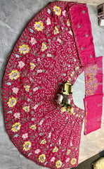 Party-wear Pink Georgette Embroidery & Sequence Work lehenga Choli