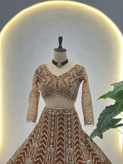 Wedding Special Butterfly Net Sequins & Codding Embroidery Work Lehenga Choli