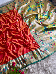 Tradition With Our Lotus Soft Silk Paithani Saree