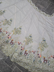 Beautiful Georgette Embroidery Sequins Work Lehenga Choli