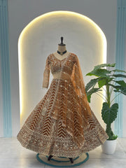 Wedding Special Butterfly Net Sequins & Codding Embroidery Work Lehenga Choli