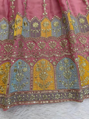 Beautiful Chinon Silk Thread With Sequence Work Gown