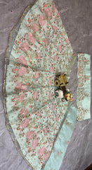 Party-wear Tabby Silk Pearl Embroidery Sequins Work Lehenga Choli