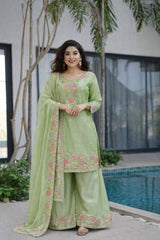 Party-wear Jimmy Choo Bits Embroidery Sequence Coding Sharara