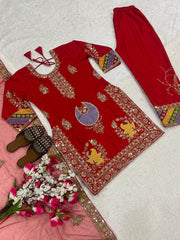 Designer Party-wear Natural Crepe Silk Sequence Work Dress