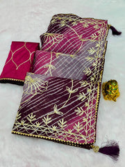 Beautiful Soft Kota Silk Lehriya Multi Saree
