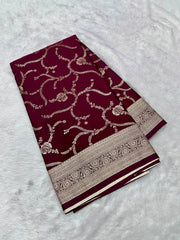 Beautiful Soft Banarasi Satin Silk Saree