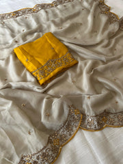 Beautiful Rangoli Silk Embroidery Thread & Zari Work Saree