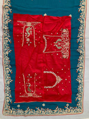 Beautiful Fendy Chiffon Silk Embroidery With Piping Border Saree