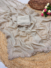 Designer Pure Star Georgette Work Saree