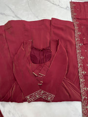 Festival Special Roman Shimmer Chanderi Silk Anarkali Gown