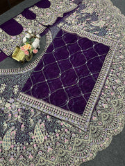 Beautiful Soft Butterfly Net Coding & Sequence Work Lehenga Choli