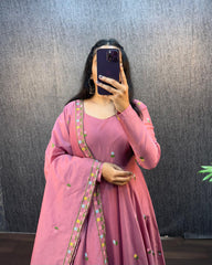 Beautiful Zipsy Silk Embroidery & Sequence Work Gown