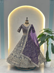 Beautiful Net Sequence & Zari Embroidery Work Lehenga Choli