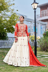 Festival Special Vichitra Silk Embroidery Coding Sequence Work Lehenga Choli