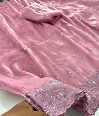 Beautiful Soft Organza Silk Chex Waving Saree