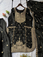 Trending Jimmy Choo Coding Sequence Embroidery Work Suit