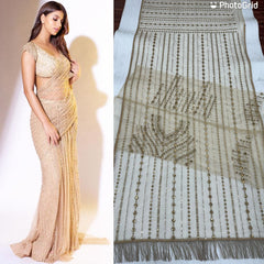 Beautiful Mono Net Sequins Embroidery Work Saree