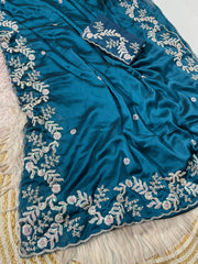 Beautiful Rangoli Silk C-Pallu Coding Sequence Work Saree