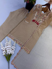 Beautiful Salsa Silk Designer Embroidery & Sequence Work Dress
