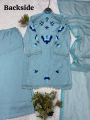 Wedding Special Soft Organza Embroidery Work Suit