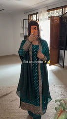Elegant Ethnic Fendy Silk Thread & Sequence Work Suit