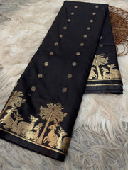 Stunning Banarasi Silk Rich Golden pallu Work Saree