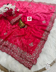 Beautiful Soft Chinon Silk Digital Printed Saree