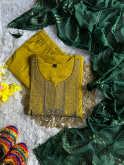 Beautiful Roman Silk Embroidery With Sequence Work Dress