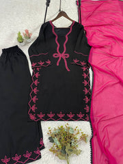Beautiful Rayon Embroidery Work Pakistani Suit