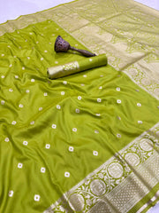 Beautiful Banarasi Silk Gold Zari Weaving Saree