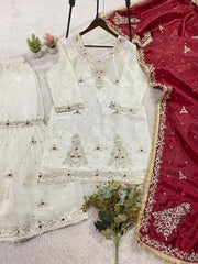 Beautiful Fendy Silk Sequence Embroidery Work Dress