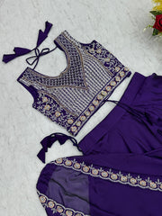 Trending Rangoli Silk Embroidery Moti Beads Sequence Work Lehenga With Stitched Blouse