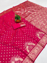 Beautiful Traditional Banarasi Rich Pallu & Border Saree