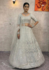 Party-wear Georgette Embroidery Sequins Work Lehenga Choli