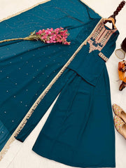 Party Were Georgette Embroidery Work Sarara Set