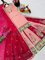 Party-wear Georgette Coding Sequence & Embroidery Work Suit