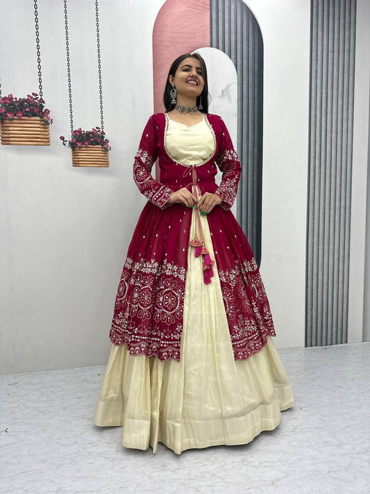 Festive Special Indo Western Simar Cosmos Lehenga Choli With Shrug