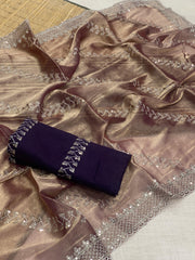 Beautiful Jimmy Choo Embroidery Work Saree