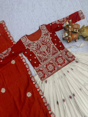 Festival Special Vichitra Silk Embroidery Coding Sequence Work Lehenga Choli