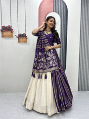 Traditional Wedding Special Jacquard Silk Lehenga Saree