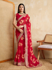 Party-wear Soft Georgette Bandhej Printed Saree
