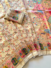 Beautiful Pure Zari & Jacquard Weaving Saree