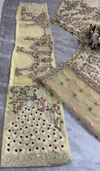 Party-wear Soft Net Coding Sequins Work Lehenga Choli