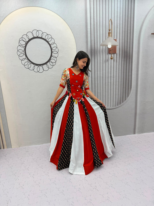 Navratri Special Pure Cotton Kediyu Lehenga Choli